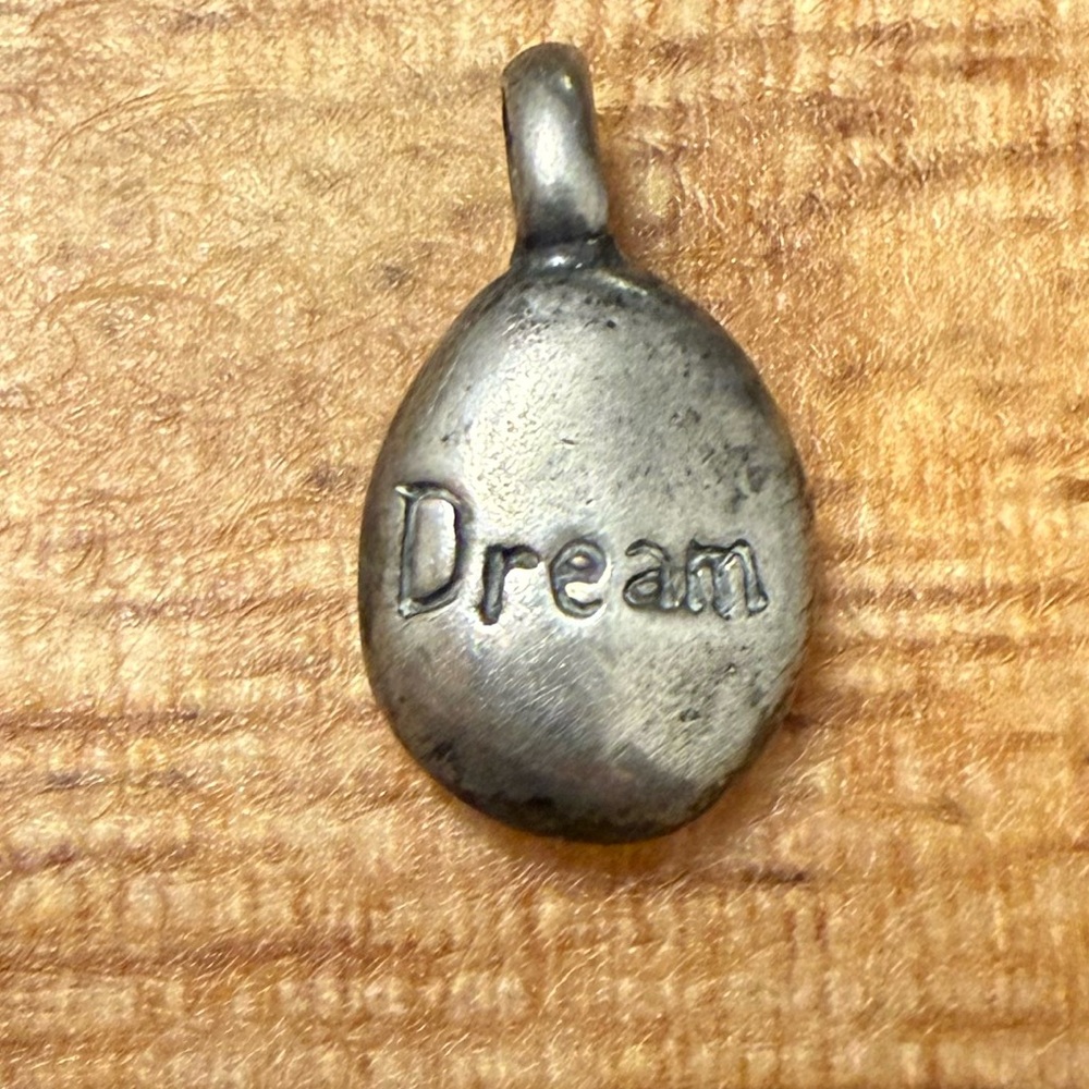 Charm Pendant 925 Sterling Silver "DREAM". Wear on your own chain, or a cord.